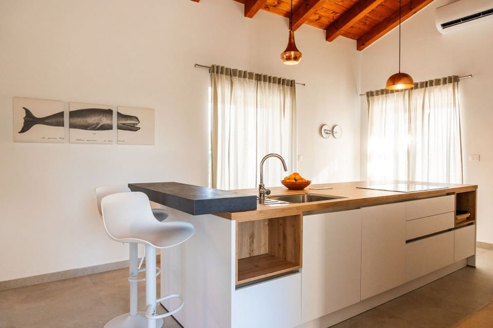 Villa | Private kitchen | Espresso maker, coffee/tea maker, fridge, microwave