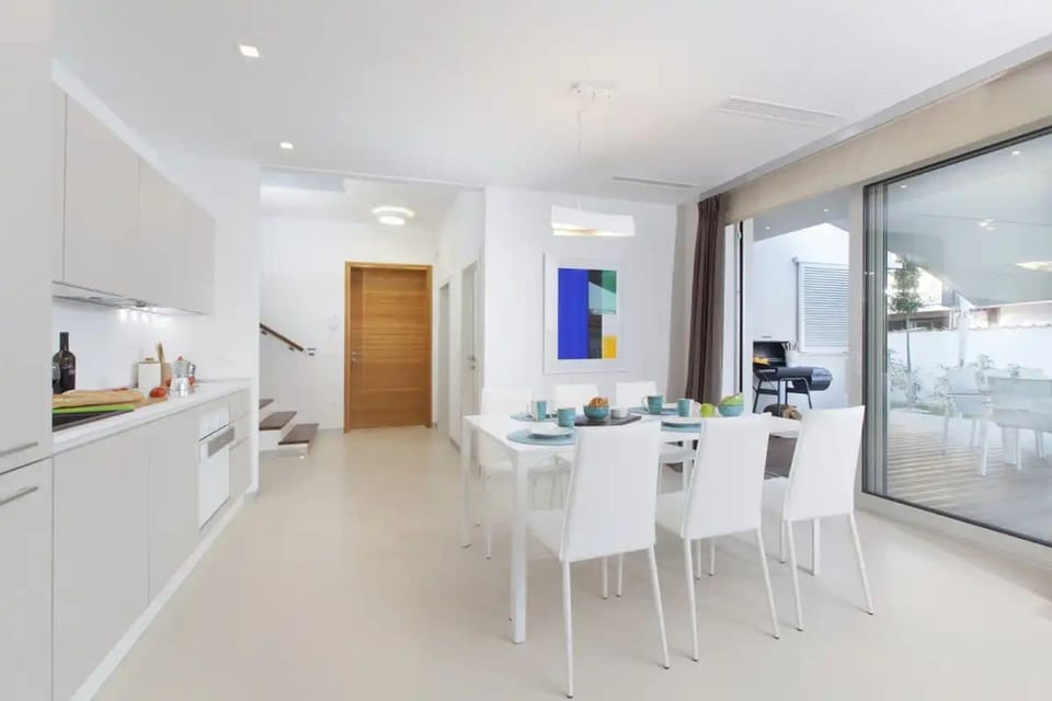 Villa | Private kitchen | Fridge, microwave, oven, stovetop
