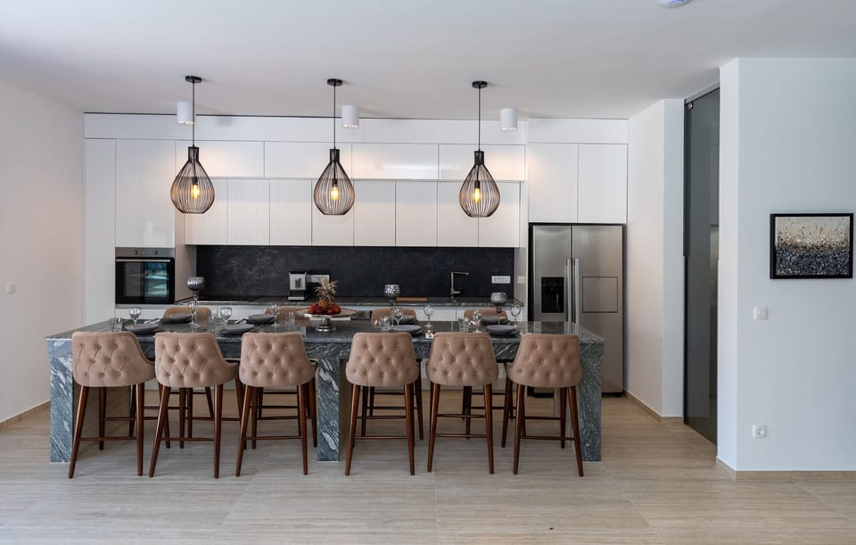 Villa | Private kitchen | Fridge, oven, stovetop, dishwasher