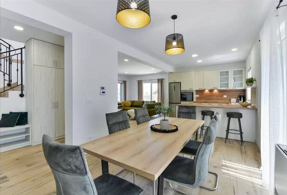 Villa | Private kitchen | Fridge, microwave, oven, stovetop