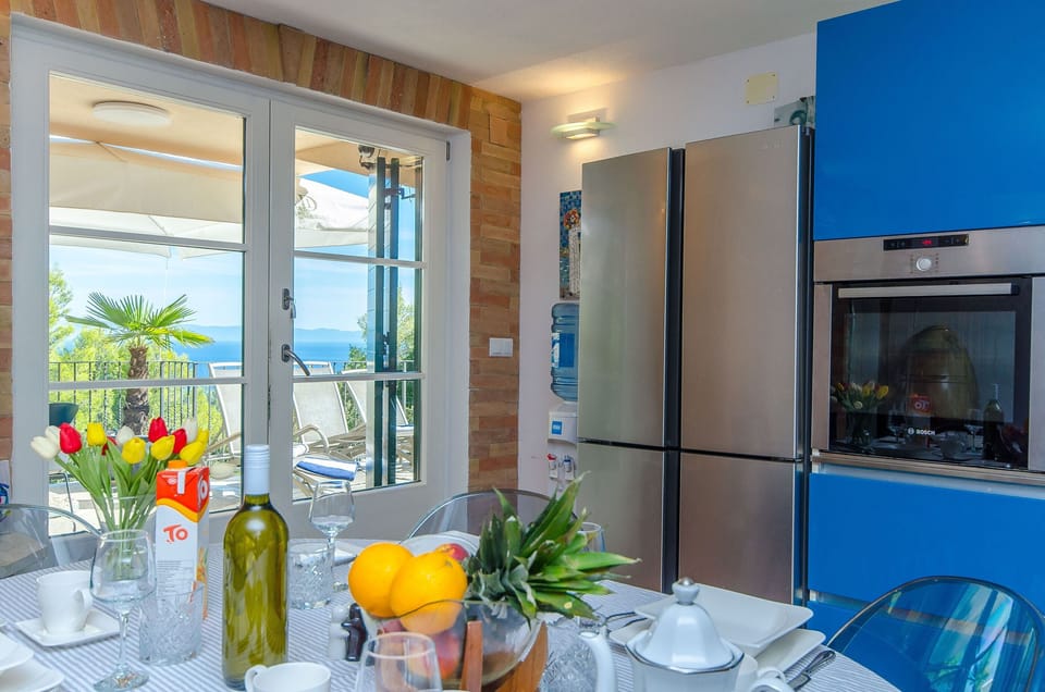 Villa | Private kitchen | Fridge, oven, stovetop, dishwasher