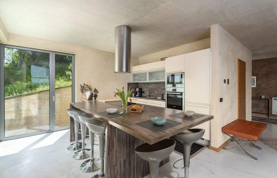 Villa | Private kitchen | Fridge, microwave, oven, stovetop