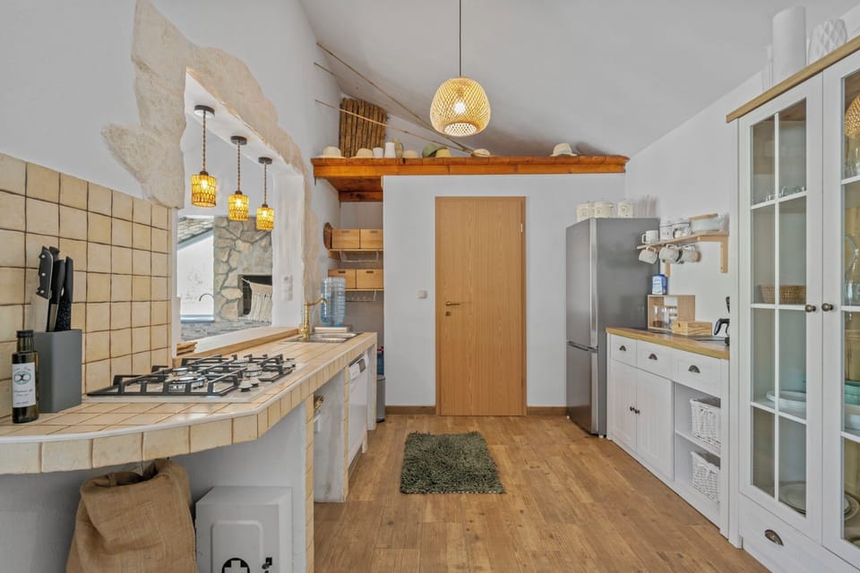 Villa | Private kitchen | Espresso maker, fridge, microwave, stovetop