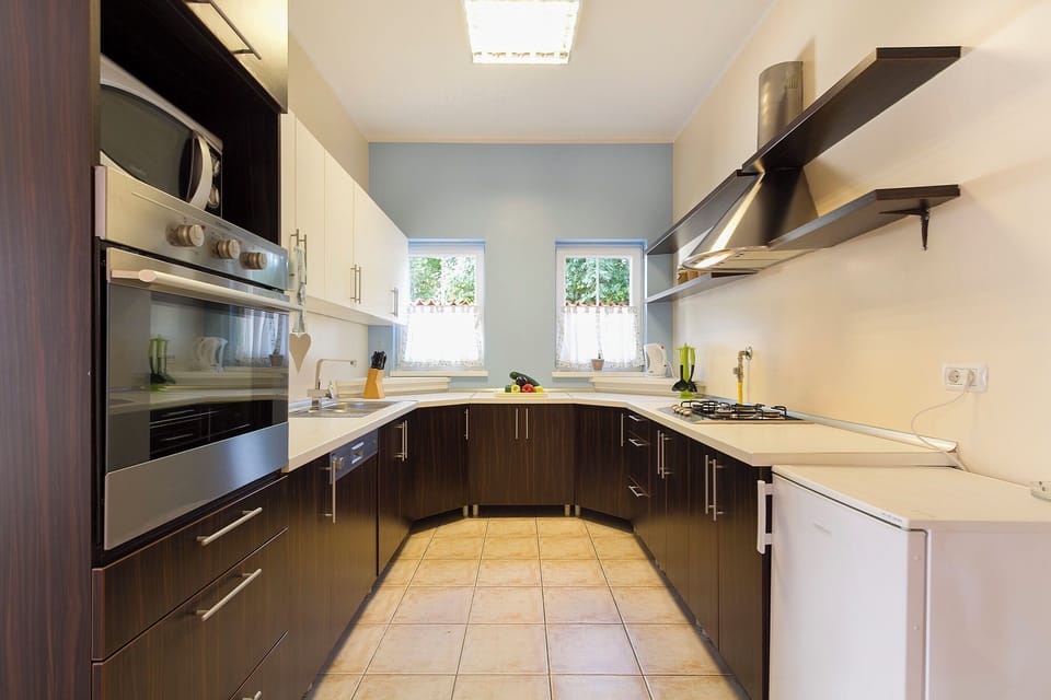 Villa | Private kitchen | Espresso maker, fridge, microwave, oven