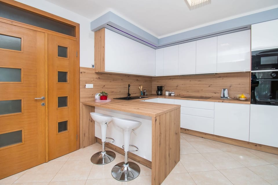 Villa | Private kitchen | Espresso maker, fridge, microwave, oven