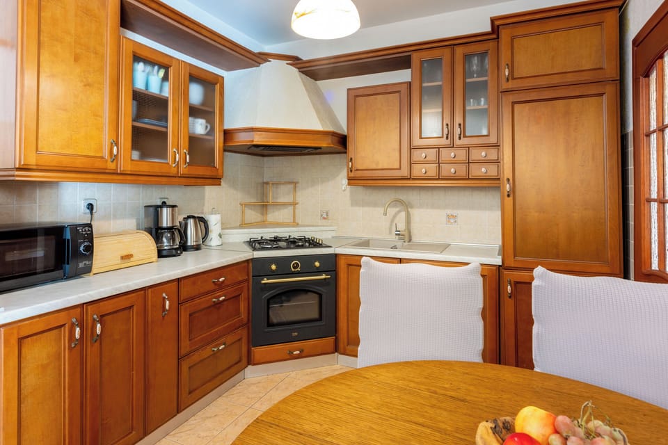 Villa | Private kitchen | Espresso maker, fridge, microwave, oven