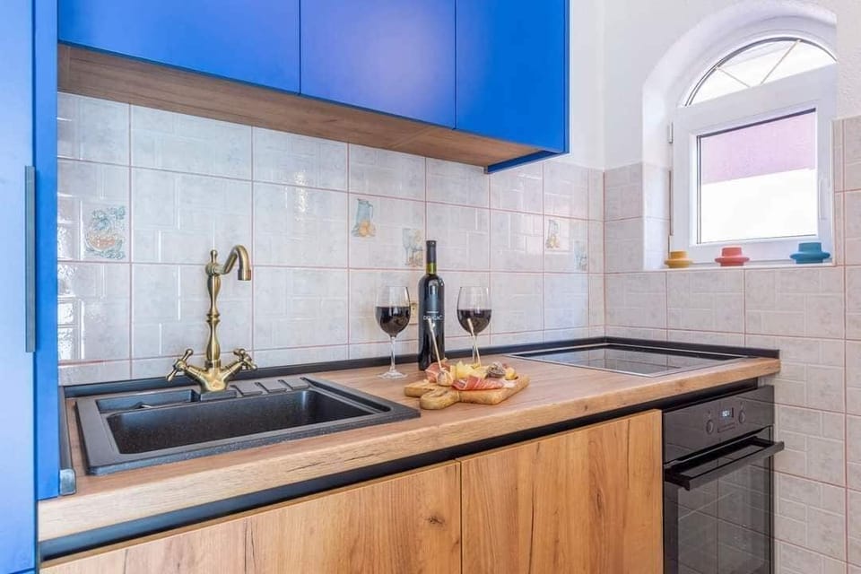 Villa | Private kitchen | Espresso maker, fridge, microwave, oven