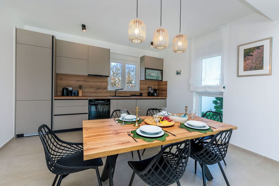 Villa | Private kitchen | Fridge, oven, stovetop, dishwasher