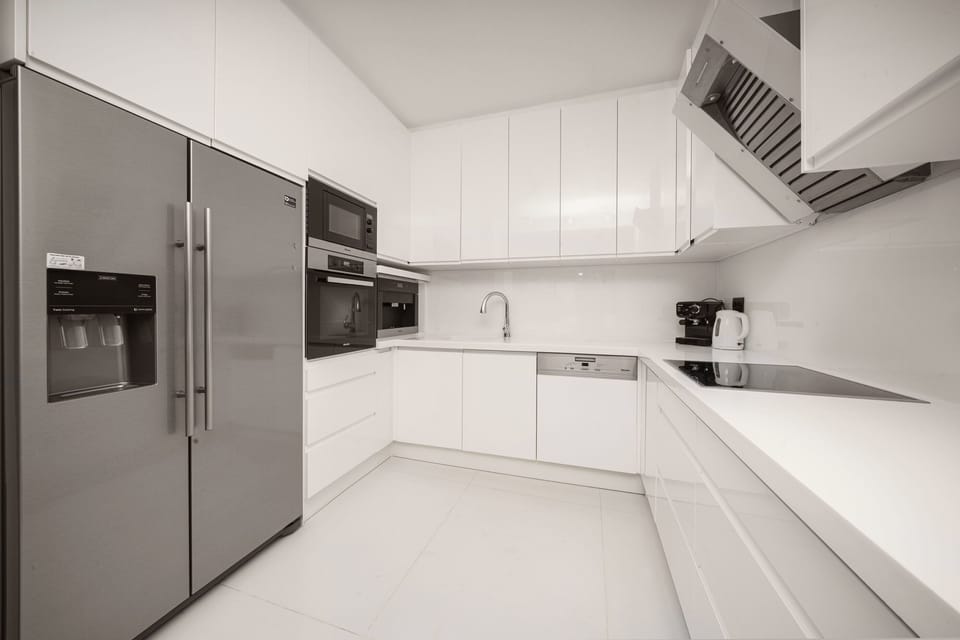 Villa | Private kitchen | Fridge, microwave, oven, stovetop