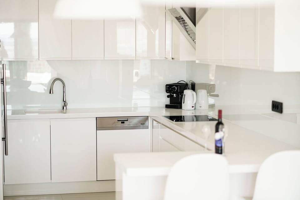 Villa | Private kitchen | Fridge, microwave, oven, stovetop