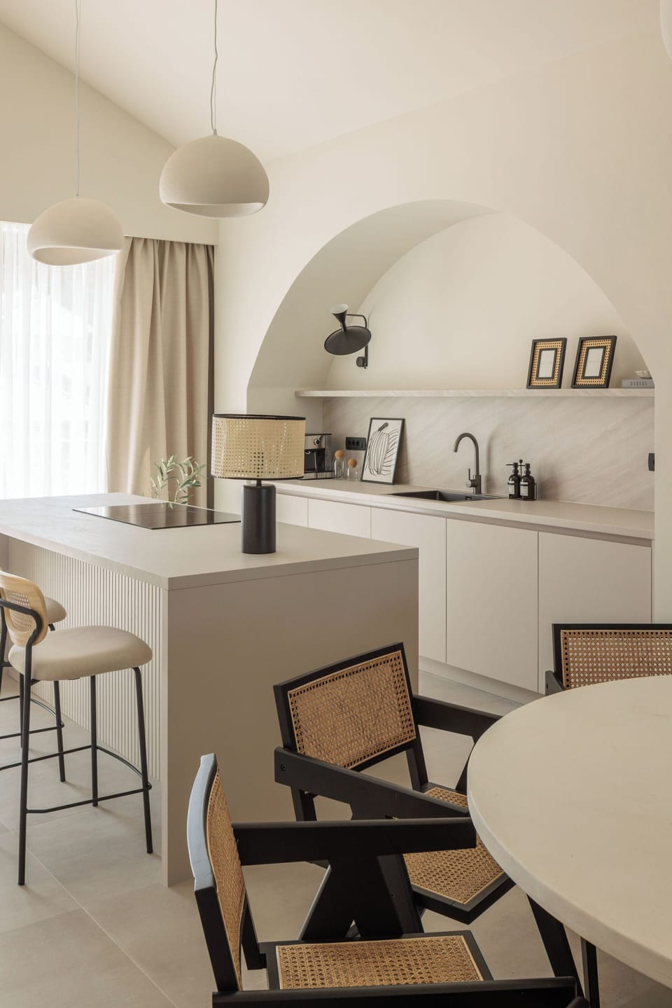 Villa | Private kitchen | Fridge, microwave, oven, stovetop