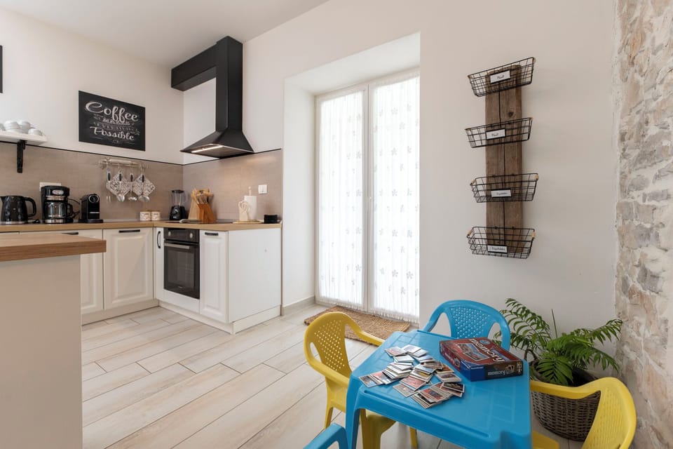 Villa | Private kitchen | Fridge, microwave, oven, stovetop