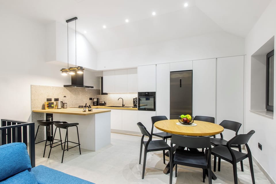 Villa | Private kitchen | Fridge, microwave, oven, stovetop