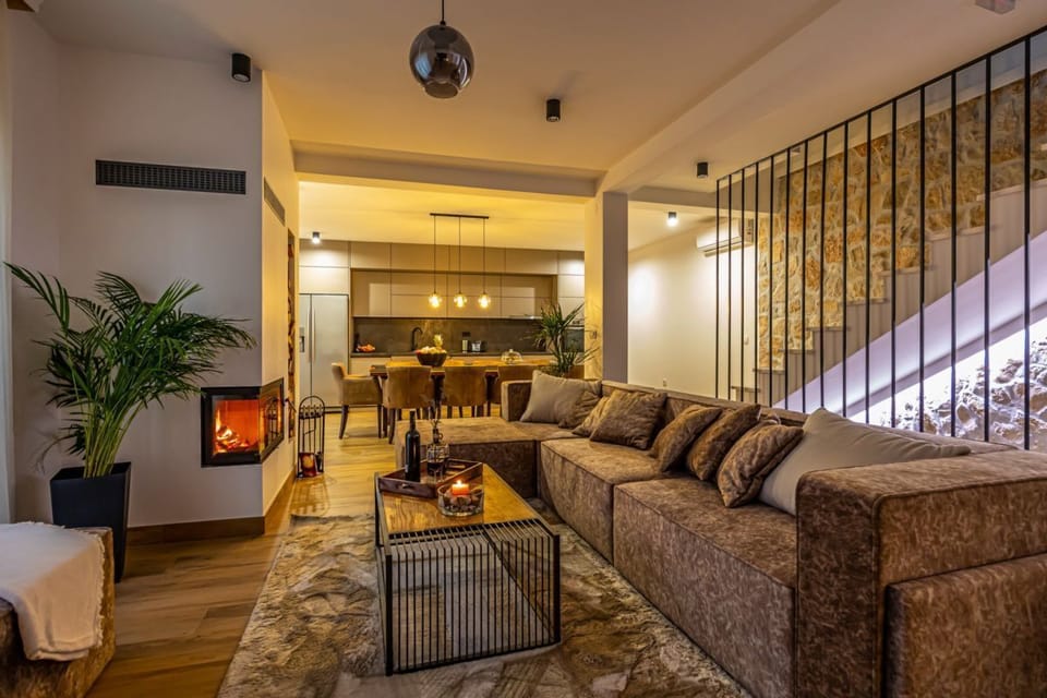 Villa | Living room | Fireplace