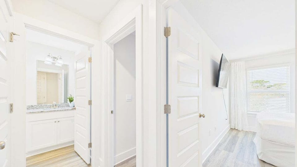 Step into the second floor space featuring 3 bedrooms.