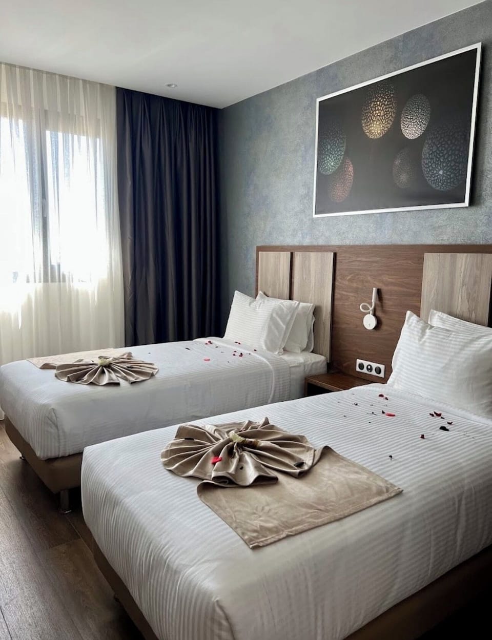 Deluxe Double or Twin Room | In-room safe, desk, laptop workspace, blackout drapes