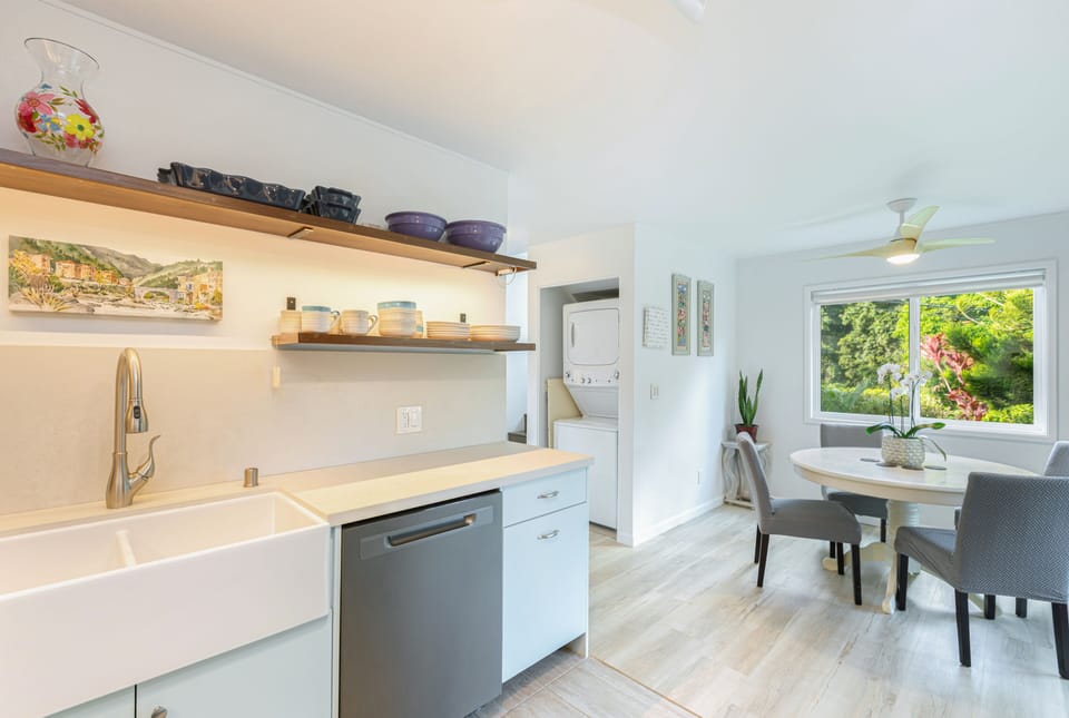 Convenient kitchen layout opens to the dining area, keeping everyone connected.
