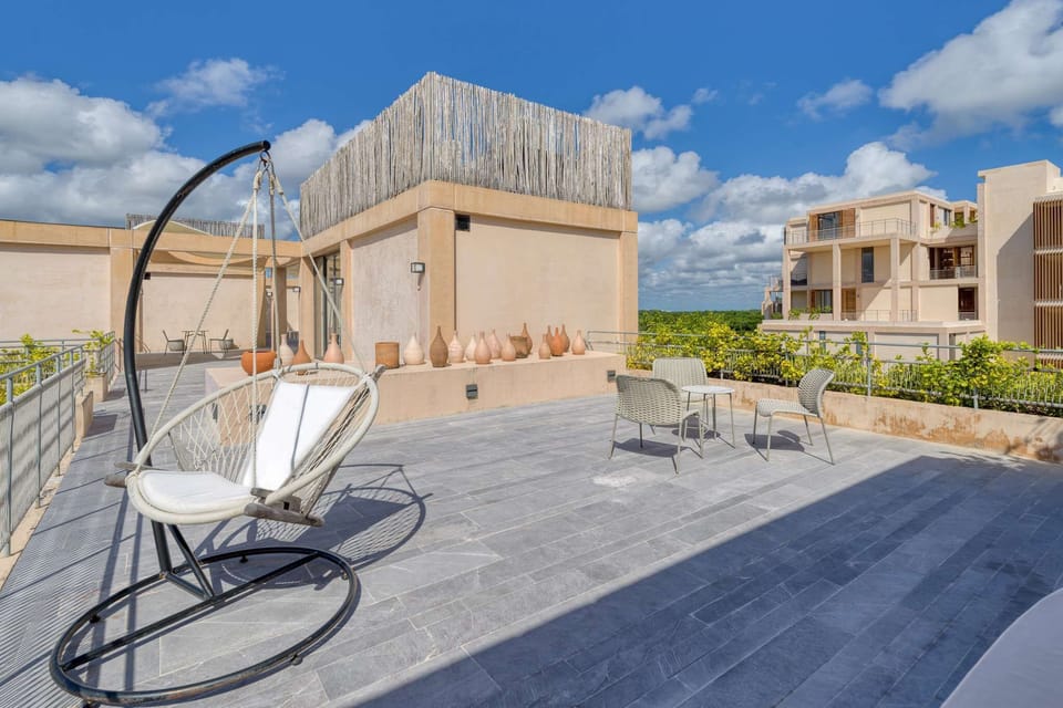 Rooftop with outdoor furniture 