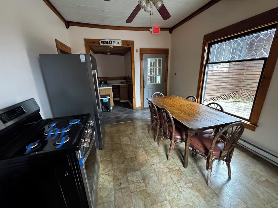 Dining area located in the kitchen