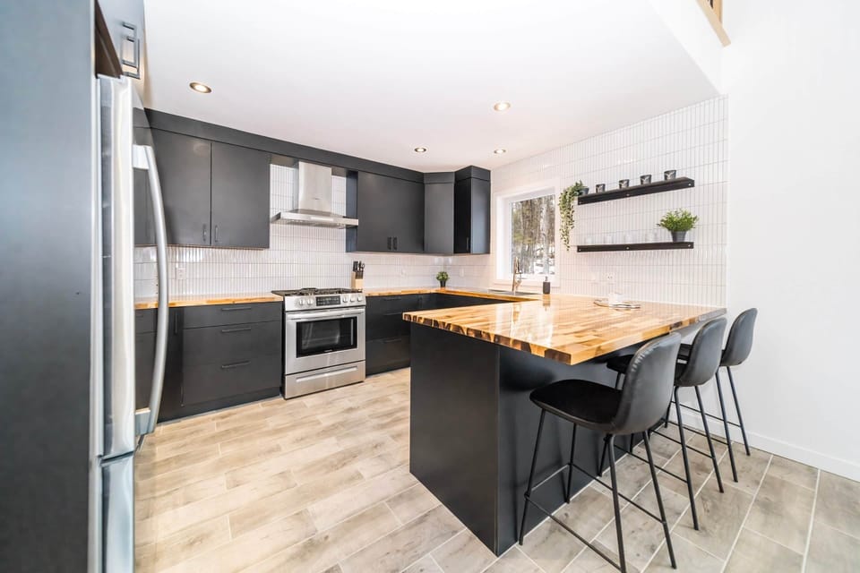 Kitchen with work island