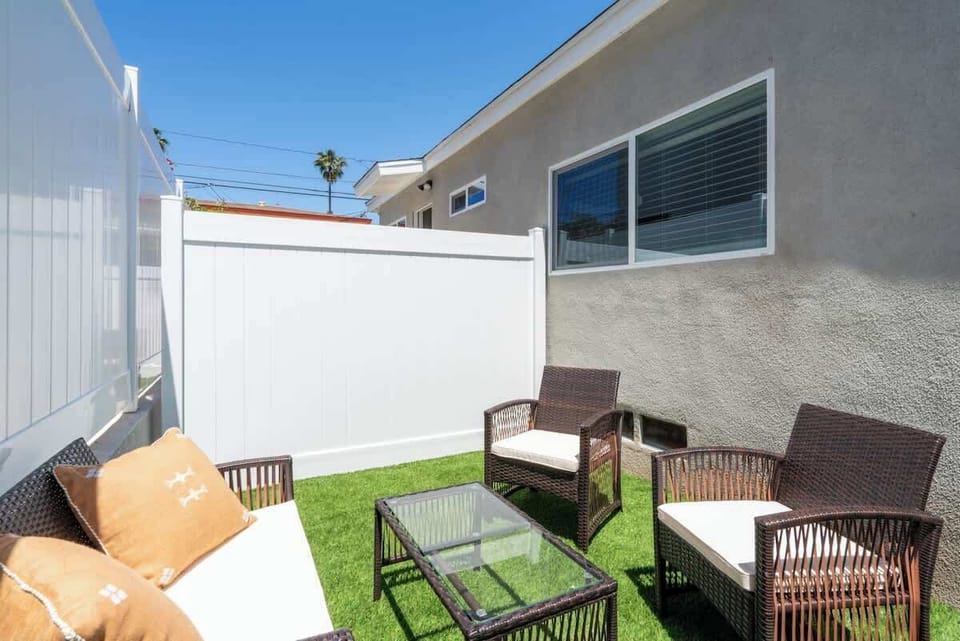 Soak up the Californian sun outside in your own private patio