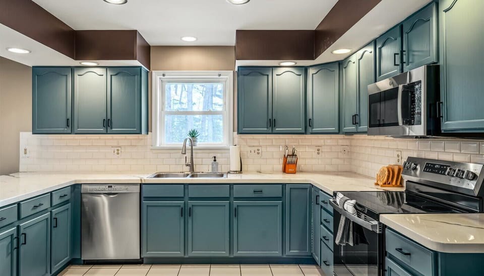 Whip up a gourmet meal or just pour yourself a cup of coffee—our kitchen is ready for your culinary adventures (or just a casual snack).