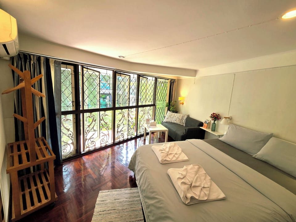 Standard Double Room, 1 Queen Bed, Private Bathroom, Garden View | Blackout drapes, iron/ironing board, free WiFi, bed sheets