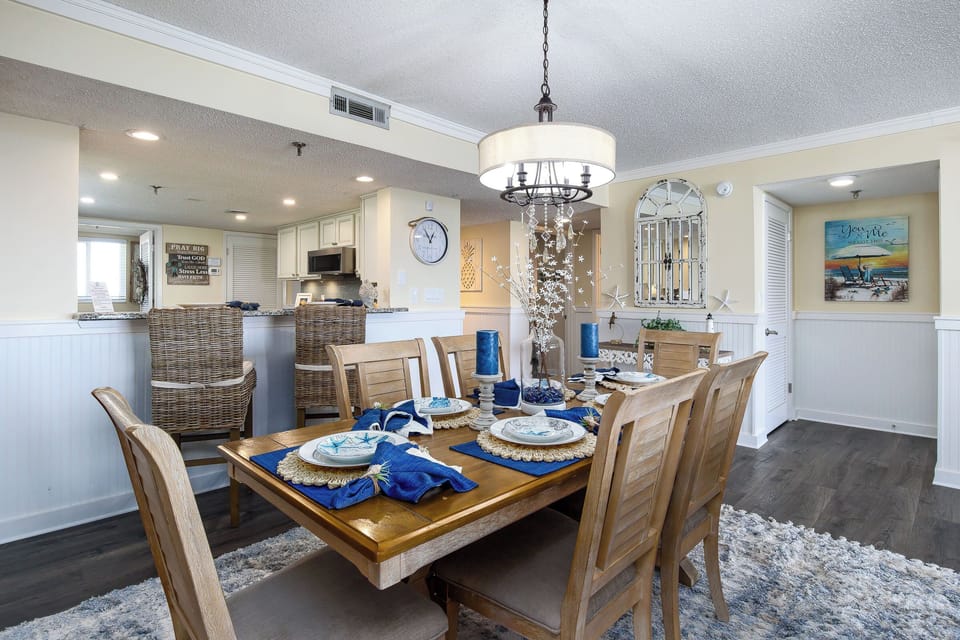 Condo (Surf Dweller 508 - Beachfront Boho) | Living room | Flat-screen TV