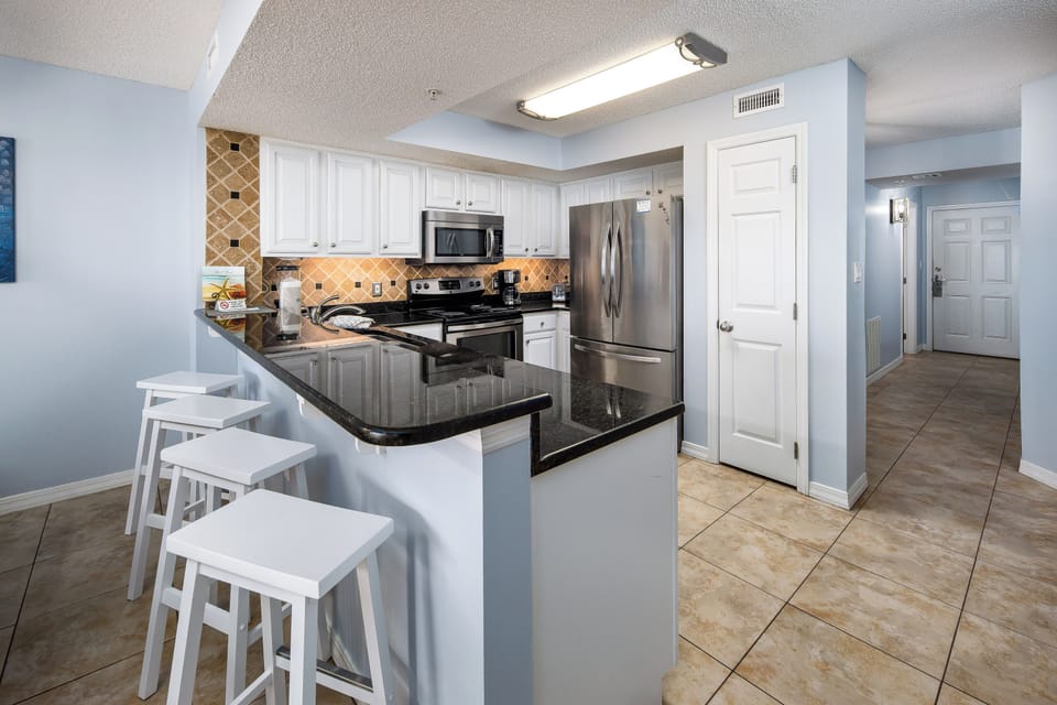 Condo (Gulf Dunes 304- Saltwater Solace) | Private kitchen | Cookware/dishes/utensils