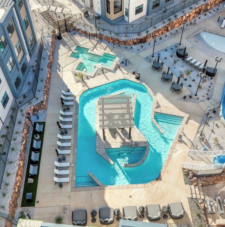 Resort pool - lazy river and waterslide