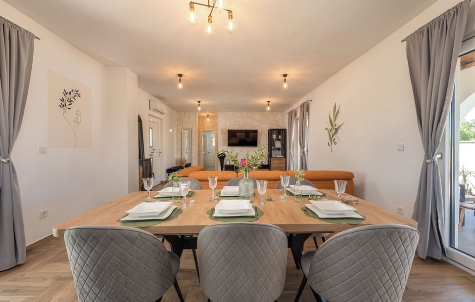 Villa | Private kitchen | Fridge, microwave, oven, stovetop