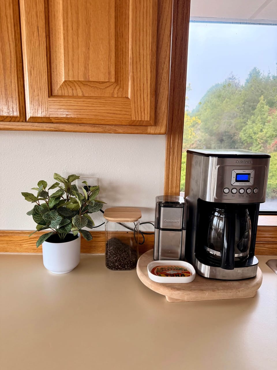 Coffee station included coffee beans and kurig