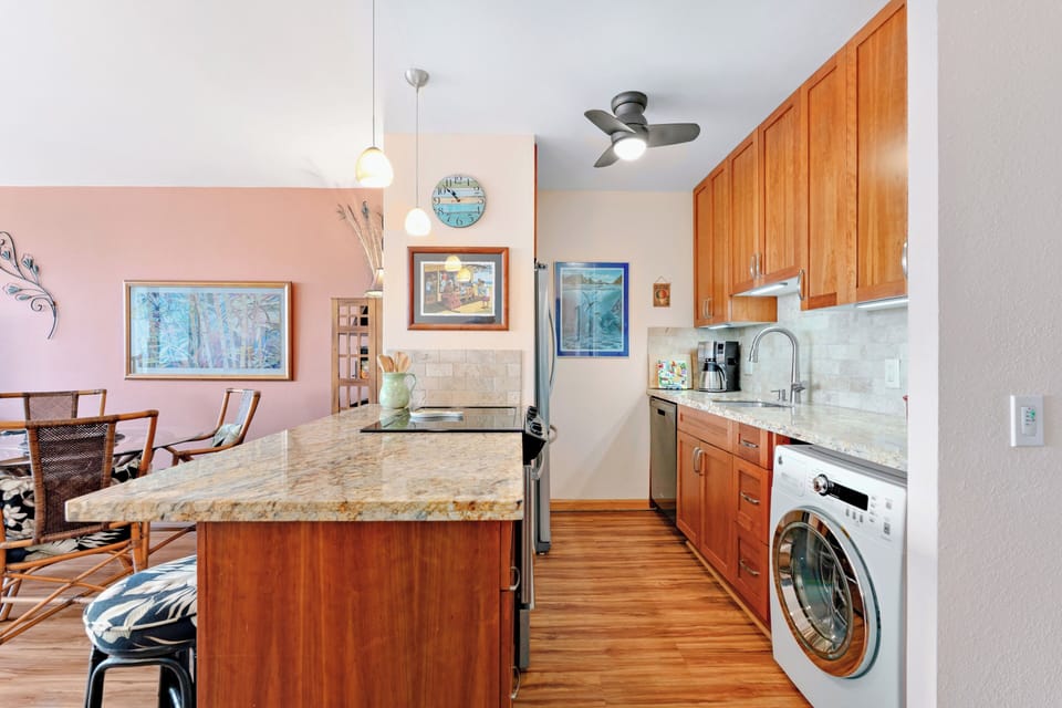 Well-appointed kitchen.