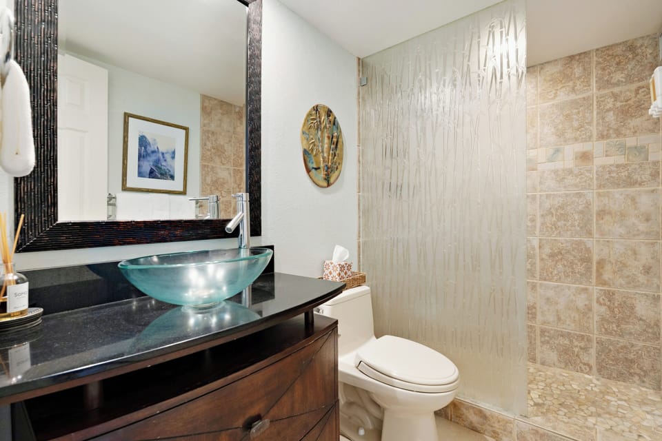 Walk-in shower.