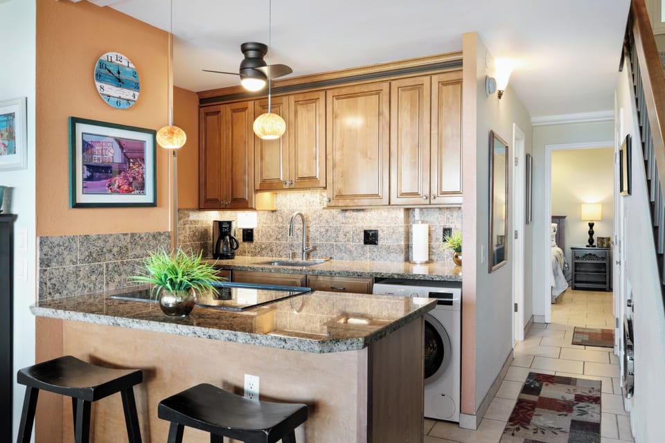 Well-appointed kitchen.