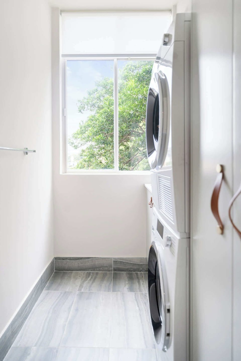 Built in laundry with Miele Washing machine and dryer