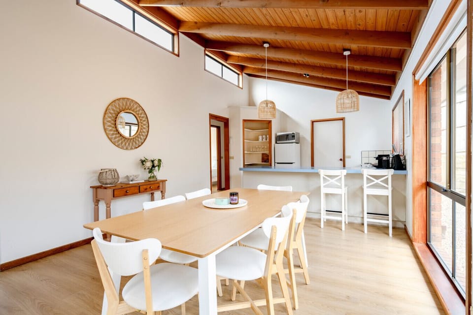 Open dining and kitchen space designed for relaxed meals and easy entertaining