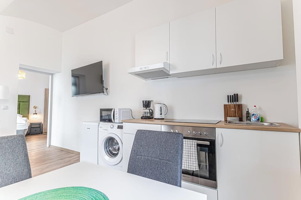 Basic Apartment | Private kitchen | Mini-fridge, microwave, oven, stovetop