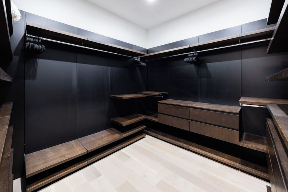 Expansive closet space.