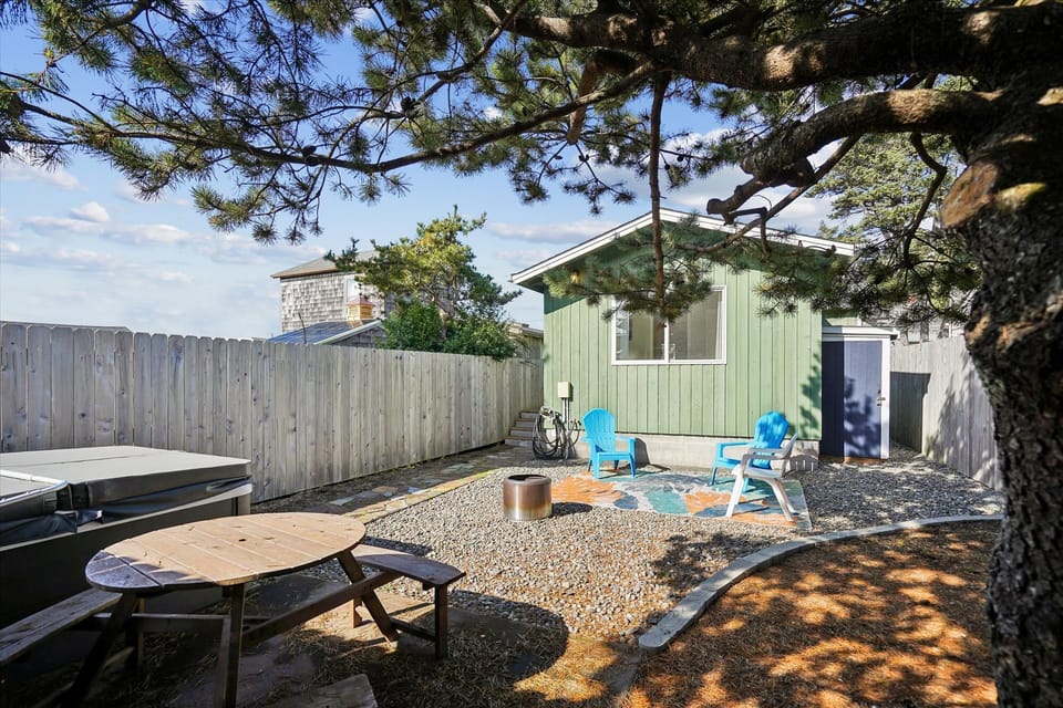 Firepit and Backyard Sitting Area at Odyssey