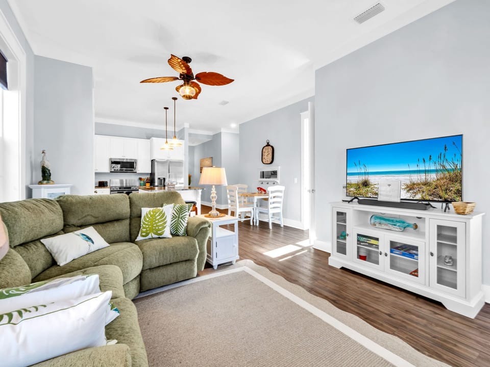 Living room with flat screen TV