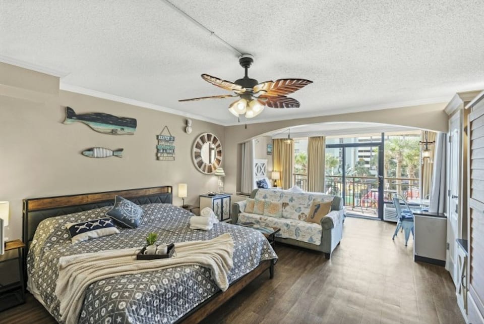 This comforting room is the perfect place to rejuvenate after a day of shopping.