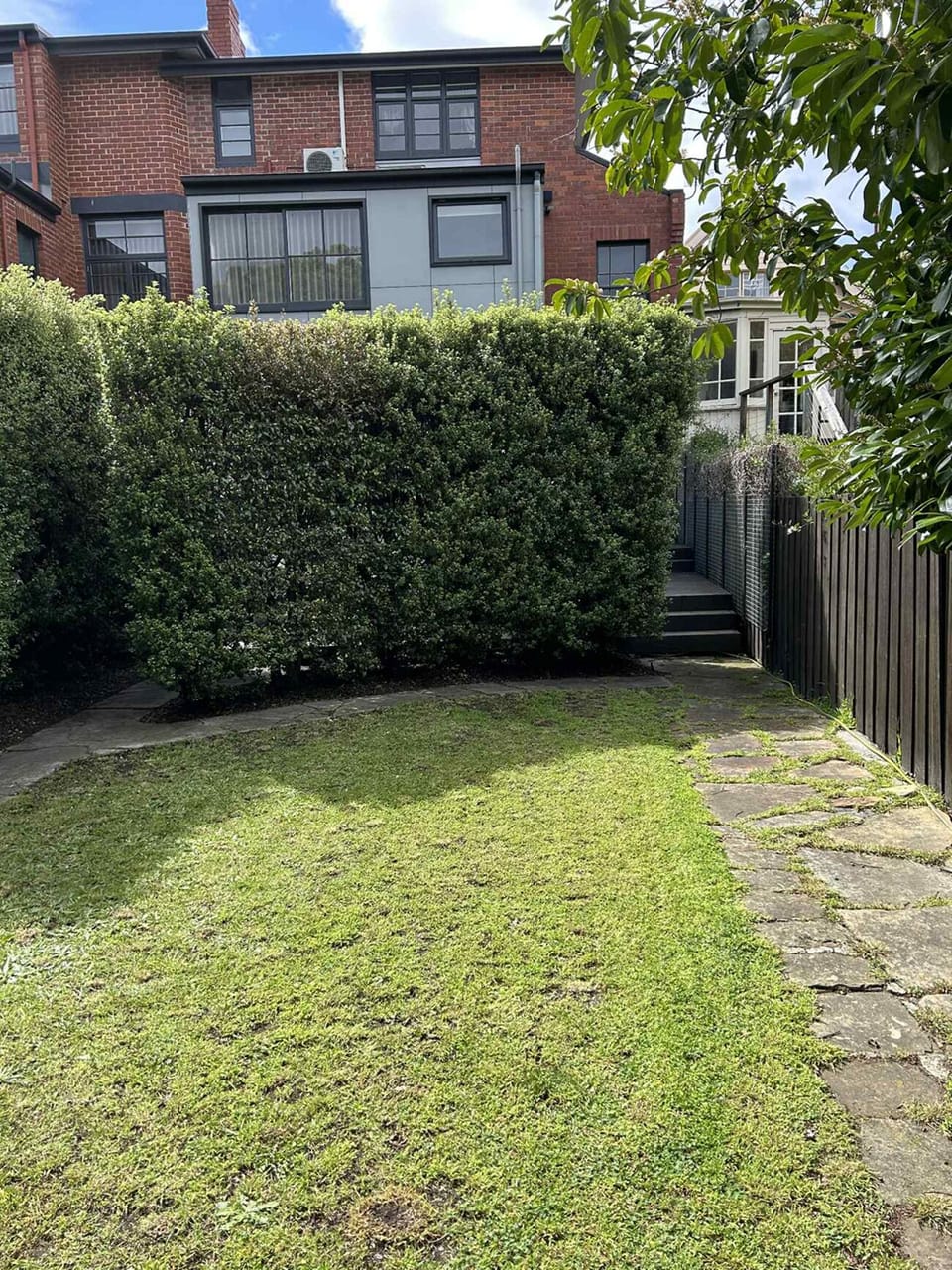 Shared outdoor garden with vege patch