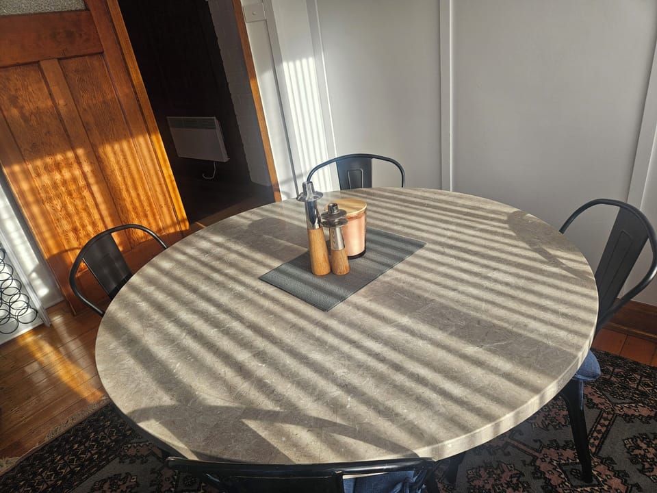 Separate light dining area/office