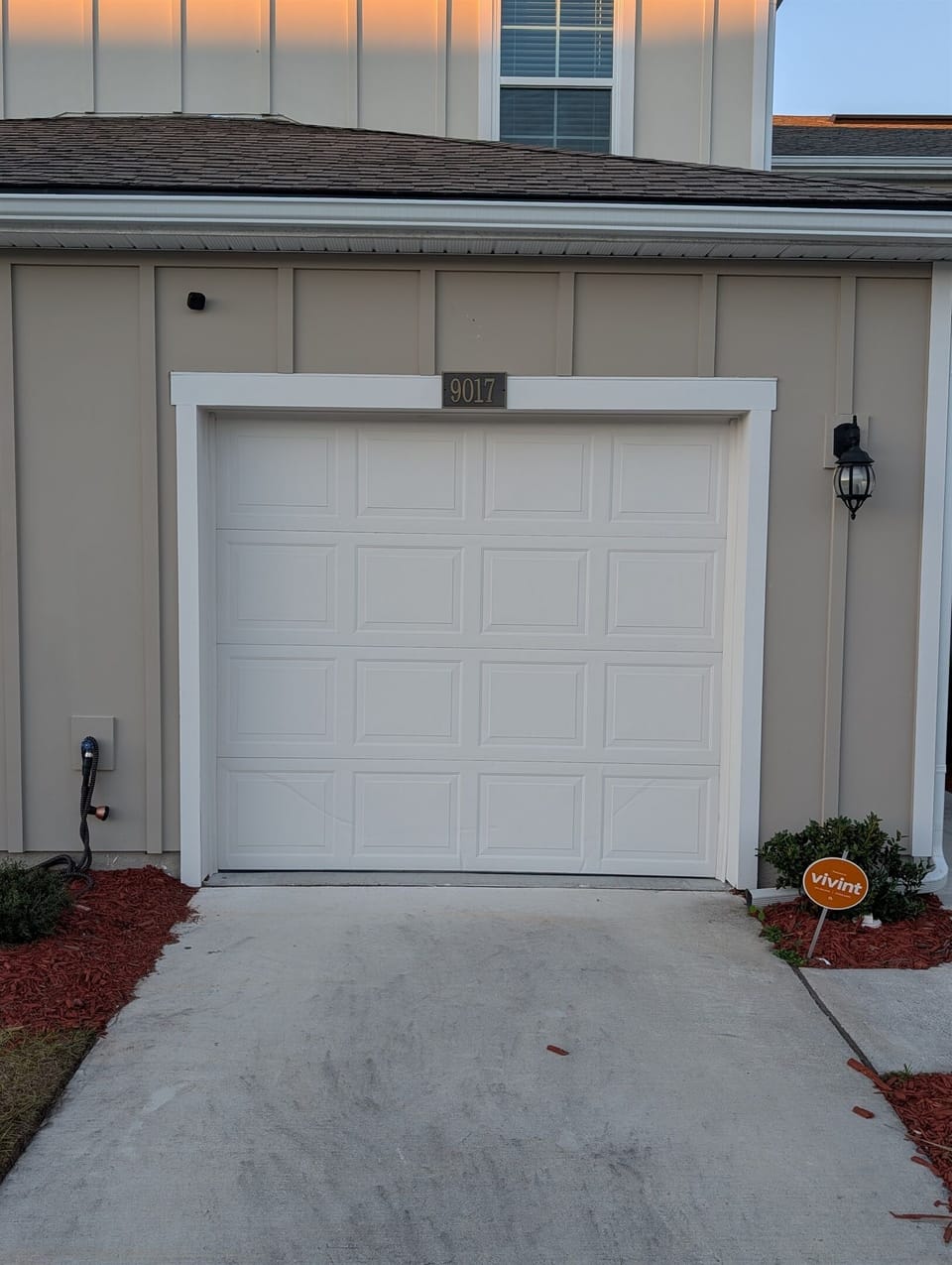 Garage with the number showing where we are located