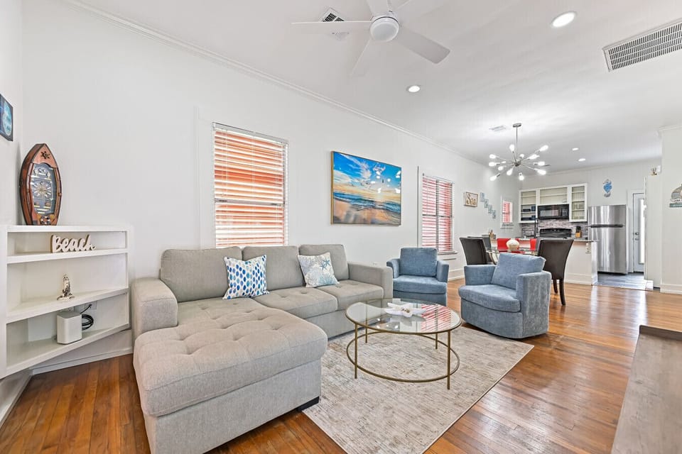 The Living Room Sofa Converts to a Comfortable Queen Size Bed