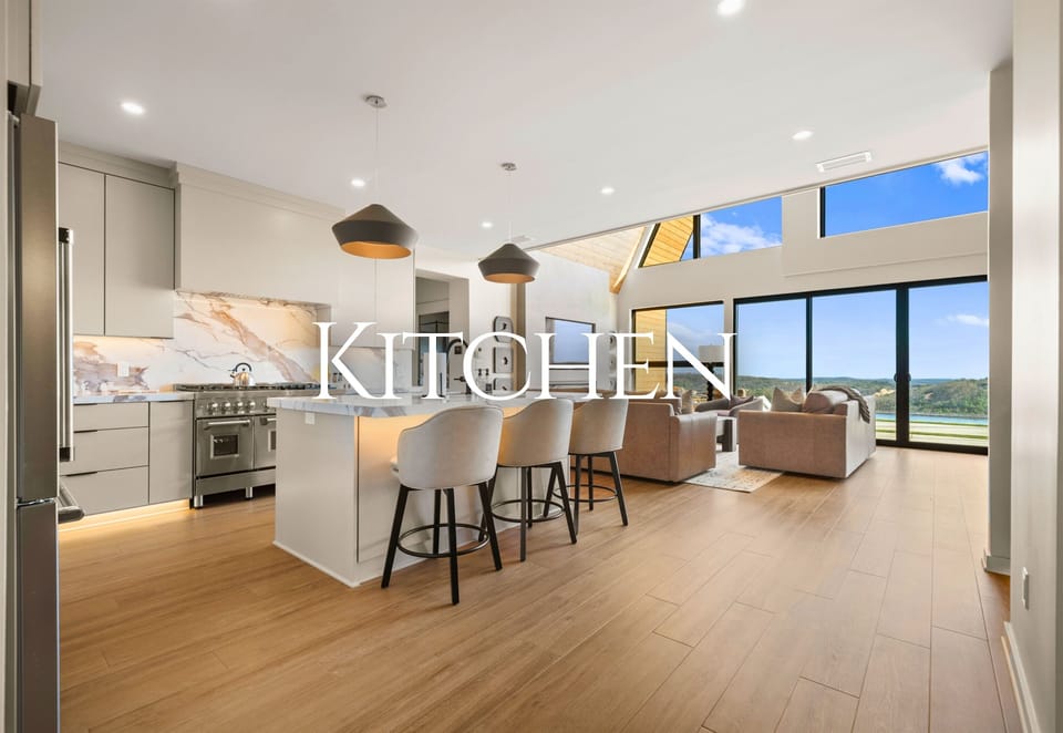 This kitchen feels light, airy, and modern, with a clean layout that makes cooking together easy—whether you’re making breakfast or putting together a full dinner spread.