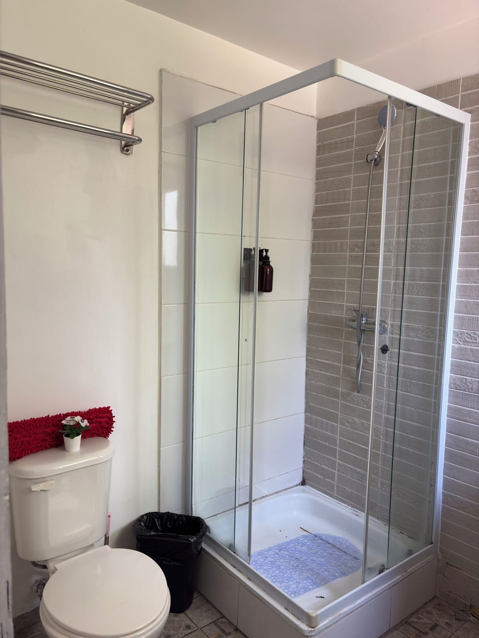 Basic Room, Courtyard View | Bathroom | Hair dryer, towels, soap, shampoo