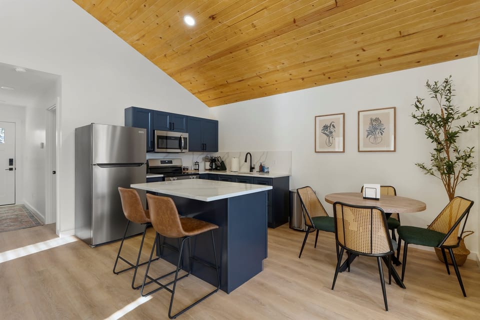 Cook up your favorites with modern appliances and all the essentials at your fingertips.