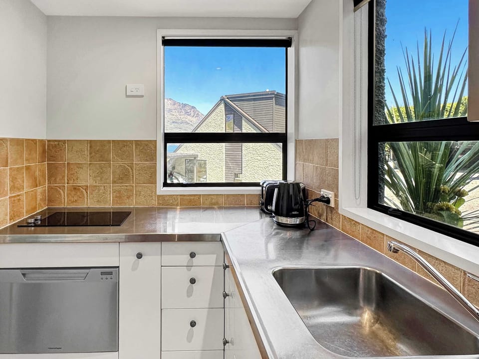 Bright but private corner kitchen